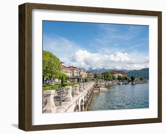 The Promenade, Baveno, Lake Maggiore, Italian Lakes, Piedmont, Italy, Europe-Jean Brooks-Framed Photographic Print