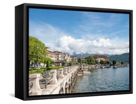The Promenade, Baveno, Lake Maggiore, Italian Lakes, Piedmont, Italy, Europe-Jean Brooks-Framed Stretched Canvas