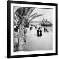 The Promenade Des Anglais, Nice, France, Late 19th Century-null-Framed Giclee Print