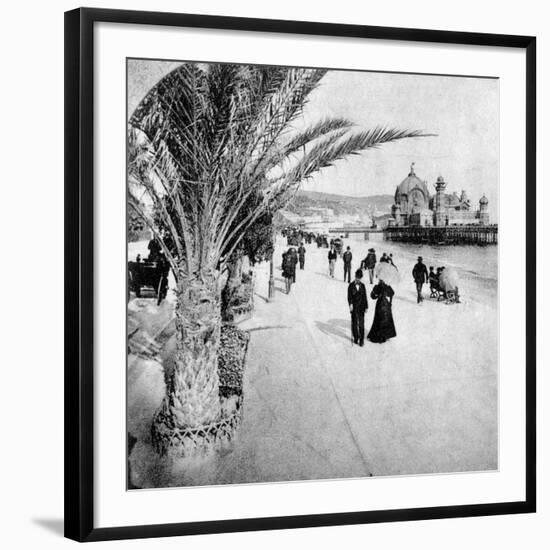 The Promenade Des Anglais, Nice, France, Late 19th Century-null-Framed Giclee Print