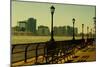 The Promenade in Lower Manhattan with New Jersey.-Sabine Jacobs-Mounted Photographic Print