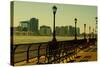 The Promenade in Lower Manhattan with New Jersey.-Sabine Jacobs-Stretched Canvas