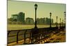 The Promenade in Lower Manhattan with New Jersey.-Sabine Jacobs-Mounted Photographic Print