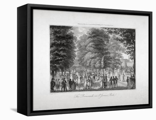 The Promenade in St James's Park, Westminster, London, 1804-Edward Pugh-Framed Stretched Canvas