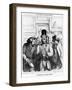 The Promenade of the Influential Critic', Cartoon from 'Charivari' Magazine, 24 June, 1865 (Litho)-Honore Daumier-Framed Giclee Print