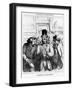 The Promenade of the Influential Critic', Cartoon from 'Charivari' Magazine, 24 June, 1865 (Litho)-Honore Daumier-Framed Giclee Print