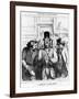 The Promenade of the Influential Critic', Cartoon from 'Charivari' Magazine, 24 June, 1865 (Litho)-Honore Daumier-Framed Giclee Print