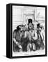 The Promenade of the Influential Critic', Cartoon from 'Charivari' Magazine, 24 June, 1865 (Litho)-Honore Daumier-Framed Stretched Canvas