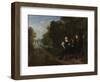 The Promenade (Oil on Copper)-Gonzales Coques-Framed Giclee Print
