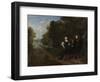 The Promenade (Oil on Copper)-Gonzales Coques-Framed Giclee Print