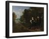 The Promenade (Oil on Copper)-Gonzales Coques-Framed Giclee Print