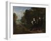 The Promenade (Oil on Copper)-Gonzales Coques-Framed Giclee Print