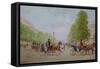 The Promenade on the Champs-Elysees-Jean Béraud-Framed Stretched Canvas