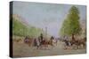 The Promenade on the Champs-Elysees-Jean Béraud-Stretched Canvas