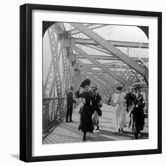 The Promenade, Williamsburg Bridge, New York, USA, C1900s-null-Framed Photographic Print