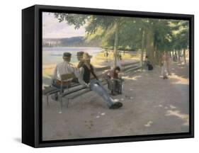 The Promenade-Norman Garstin-Framed Stretched Canvas