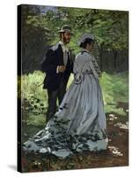 The Promenaders, or Bazille and Camille, 1865-Claude Monet-Stretched Canvas