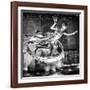 The Prometheus Statue with Snow by Night at Rockefeller Center in New York-Philippe Hugonnard-Framed Premium Photographic Print