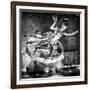 The Prometheus Statue with Snow by Night at Rockefeller Center in New York-Philippe Hugonnard-Framed Photographic Print