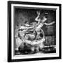 The Prometheus Statue with Snow by Night at Rockefeller Center in New York-Philippe Hugonnard-Framed Photographic Print