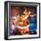 The Prometheus Statue with Snow by Night at Rockefeller Center in New York-Philippe Hugonnard-Framed Photographic Print