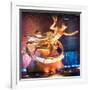 The Prometheus Statue with Snow by Night at Rockefeller Center in New York-Philippe Hugonnard-Framed Photographic Print