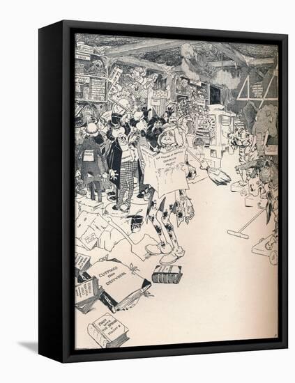 The Property Room of a Clever Cartoonist, C1890-Frederick Richardson-Framed Stretched Canvas