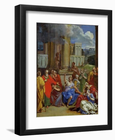 The Prophet Agabus Predicting St. Paul's Suffering in Jerusalem-Louis Cheron-Framed Giclee Print