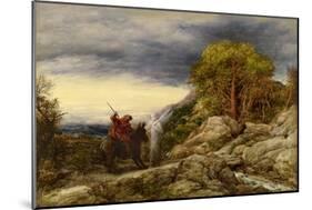 The Prophet Balaam and the Angel, 1859 (Oil on Paper, Laid down on Canvas)-John Linnell-Mounted Giclee Print