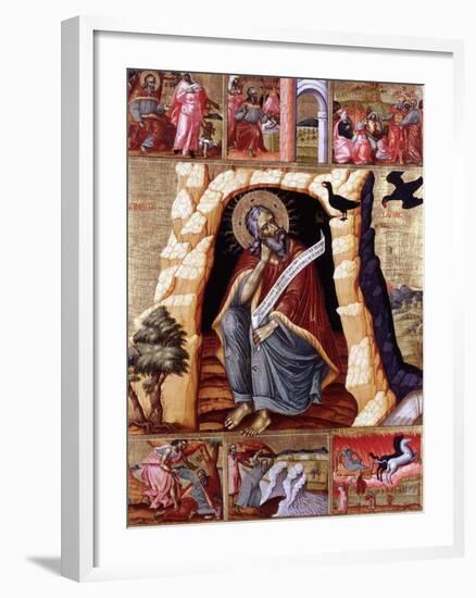 The Prophet Elijah in the Wilderness with Scenes from His Life-null-Framed Giclee Print