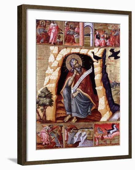 The Prophet Elijah in the Wilderness with Scenes from His Life-null-Framed Giclee Print