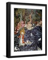 The Prophet Elijah Rescuing Prince Nur Ad-Dahr, 1562-1577-Mir Sayyid Ali-Framed Giclee Print