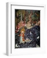 The Prophet Elijah Rescuing Prince Nur Ad-Dahr (From the Hamzanam), 1562-1577-Mir Sayyid Ali-Framed Giclee Print