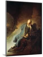 The Prophet Jeremiah Mourning over the Destruction of Jerusalem, 1630-Rembrandt van Rijn-Mounted Giclee Print