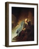 The Prophet Jeremiah Mourning over the Destruction of Jerusalem, 1630-Rembrandt van Rijn-Framed Giclee Print
