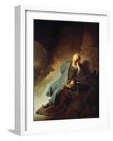 The Prophet Jeremiah Mourning over the Destruction of Jerusalem, 1630-Rembrandt van Rijn-Framed Giclee Print