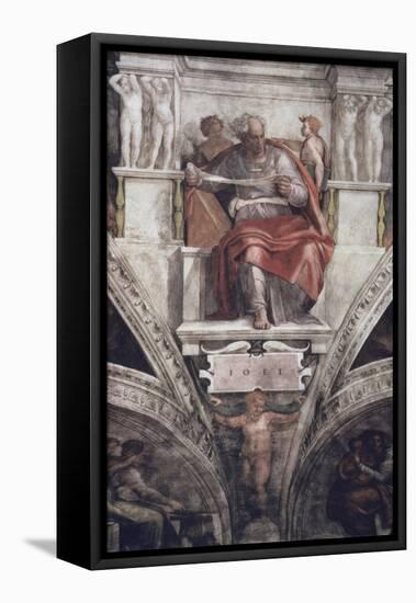 The Prophet Joel-Michelangelo Buonarroti-Framed Stretched Canvas