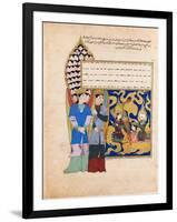 The Prophet Muhammad before the Angel with Seventy Heads. from the Book Nahj Al-Faradis-null-Framed Premium Giclee Print