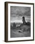 The prophet slain by a lion-Gustave Dore-Framed Giclee Print