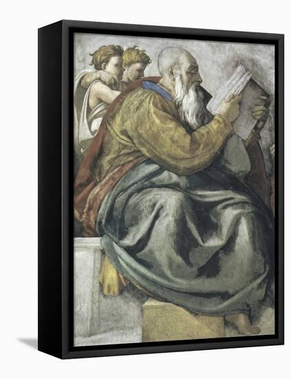 The Prophet Zachariah-Michelangelo Buonarroti-Framed Stretched Canvas