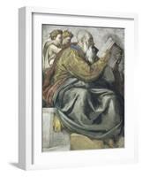 The Prophet Zachariah-Michelangelo Buonarroti-Framed Giclee Print