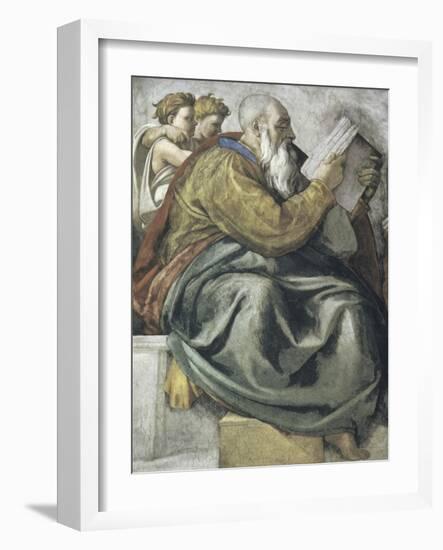 The Prophet Zachariah-Michelangelo Buonarroti-Framed Giclee Print