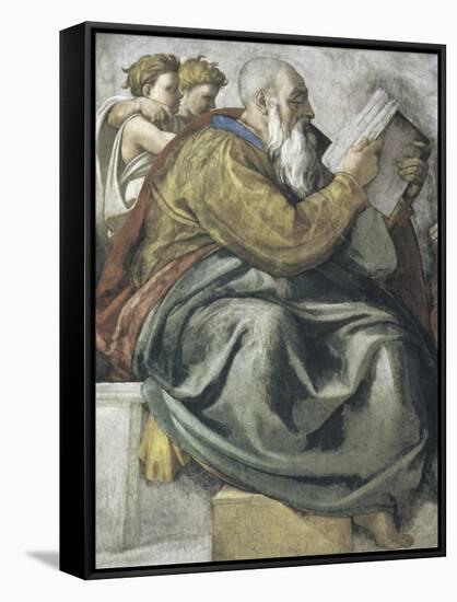 The Prophet Zachariah-Michelangelo Buonarroti-Framed Stretched Canvas