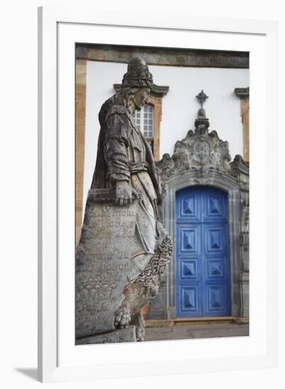 The Prophets Sculpture at Sanctuary of Bom Jesus de Matosinhos, UNESCO Site, Congonhas, Brazil-Ian Trower-Framed Photographic Print