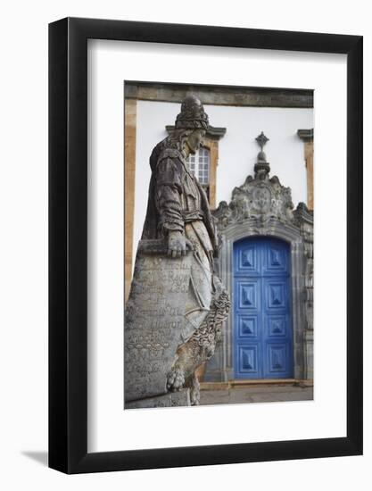 The Prophets Sculpture at Sanctuary of Bom Jesus de Matosinhos, UNESCO Site, Congonhas, Brazil-Ian Trower-Framed Photographic Print