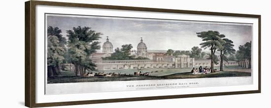The Proposed Gravesend Railroad, 1835-Charles Joseph Hullmandel-Framed Giclee Print