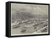 The Proposed Manchester Ship Canal, Intended Docks at Manchester-null-Framed Stretched Canvas