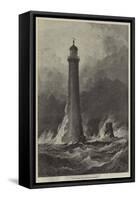 The Proposed New Eddystone Lighthouse-Samuel Read-Framed Stretched Canvas