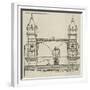 The Proposed New Tower Bridge-null-Framed Giclee Print