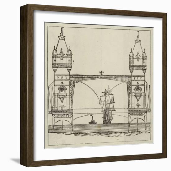 The Proposed New Tower Bridge-null-Framed Giclee Print